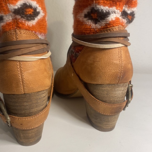 Steve Madden Leather Boho Southwestern Cognac Tolteca Mid-Calf Boot size… - Picture 9 of 10